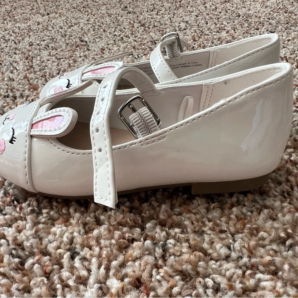 Gymboree White and Pink Dress Shoes with Bunny Design - Picture 3 of 5
